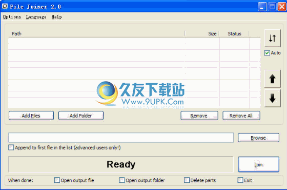 File Joiner 英文免安装版[文件分割合并软件]