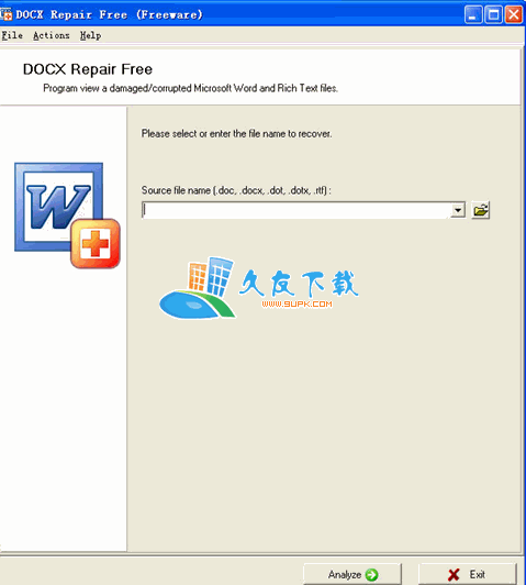 【word文档修复工具】DOCX Repair Free下载V英文版