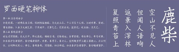 罗西硬笔柳体