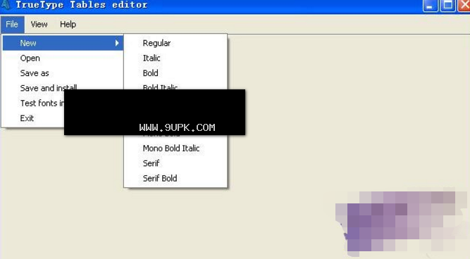 TrueType Tables editor