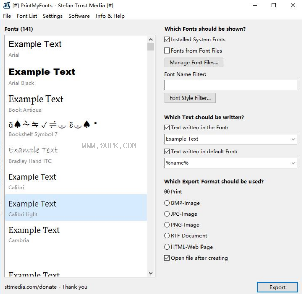 Print My Fonts