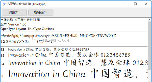 方正滕占敏竹刻体