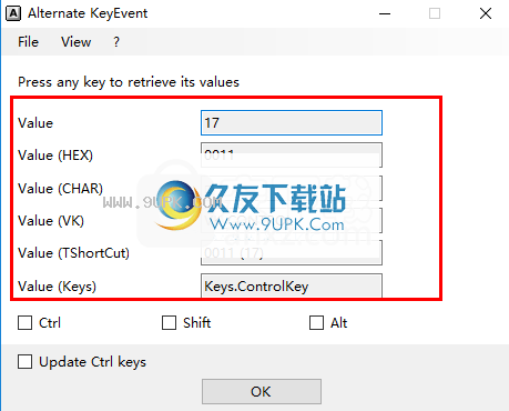 Alternate KeyEvent