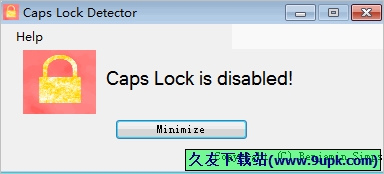 Caps Lock Detector 免安装版[大小写状态提示器]