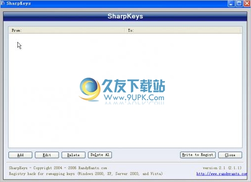 SharpKeys 英文免安装版