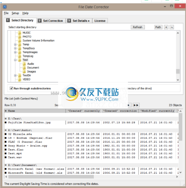 FileDateCorrector