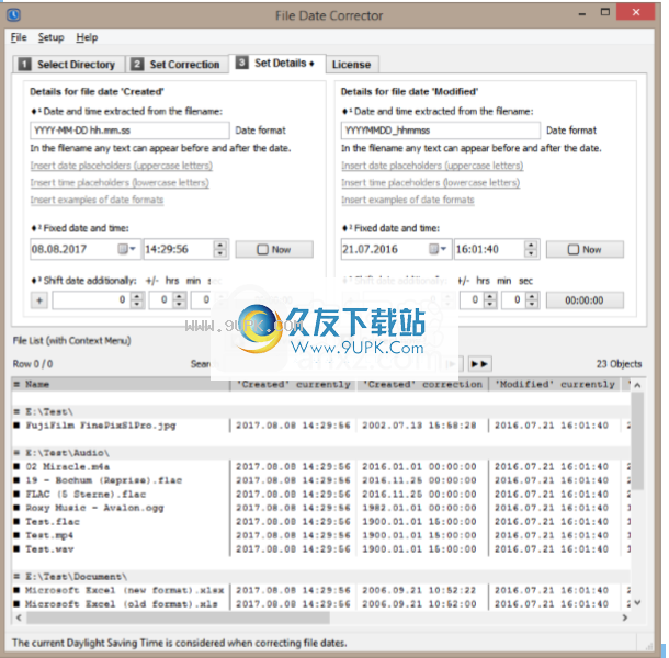 FileDateCorrector