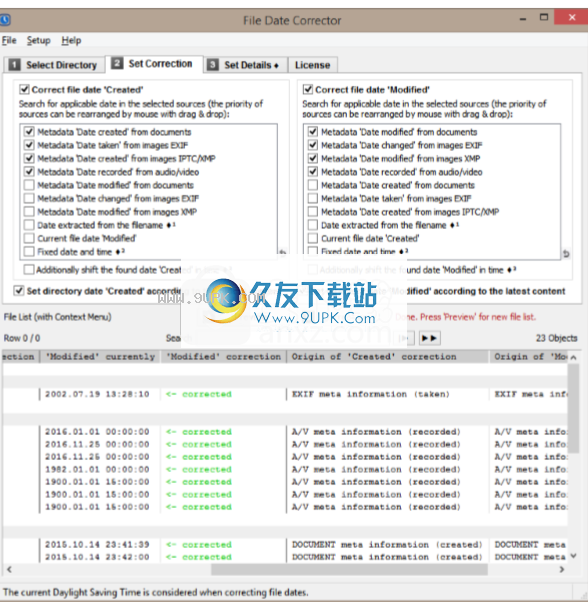 FileDateCorrector