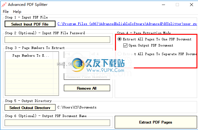 Advanced PDF Splitter