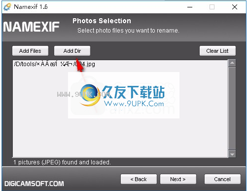 NameEXIF