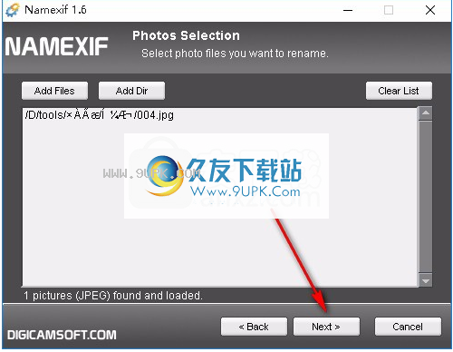 NameEXIF