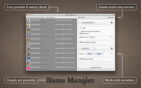 Name Mangler For Mac[Mac文件批量重命名软件] 官网