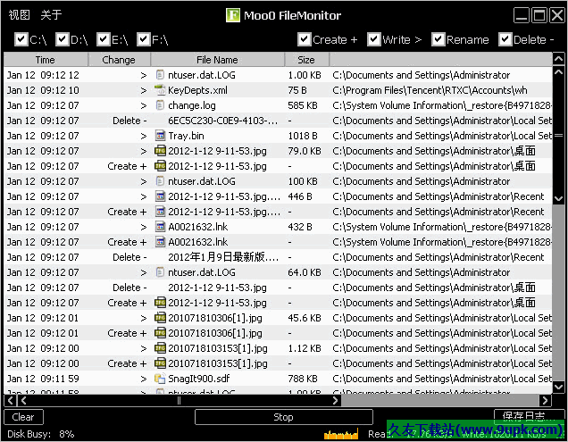 Moo File Monitor 去广告免安装版[文件动作监视器]