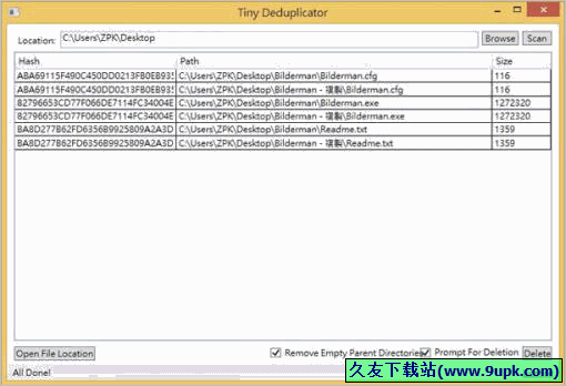 Tiny Deduplicator 免安装版[重复文件查找器]