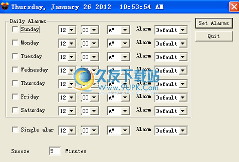 Simple Alarm Clock下载英文免安装版[桌面闹钟程序]