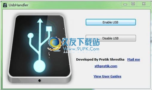 UsbHandler 英文免安装版[usb端口启用/屏蔽器]