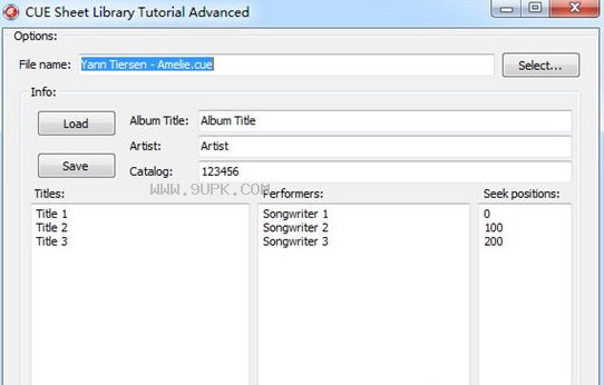 CUE Sheet Library