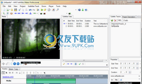 AHD Subtitles Maker Professional Edition下载英文版_字幕文件创建截图1