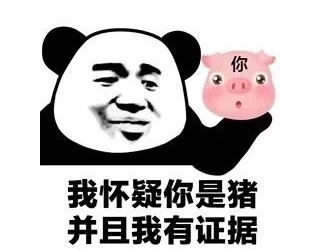 我怀疑你是猪并且我有证据qq表情包