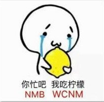 你忙吧我吃柠檬表情包 无水印版