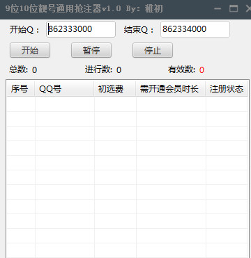 稚初位位靓号通用抢注器