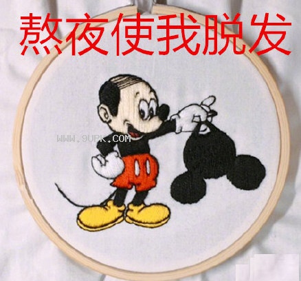 米奇学习到秃头qq表情包