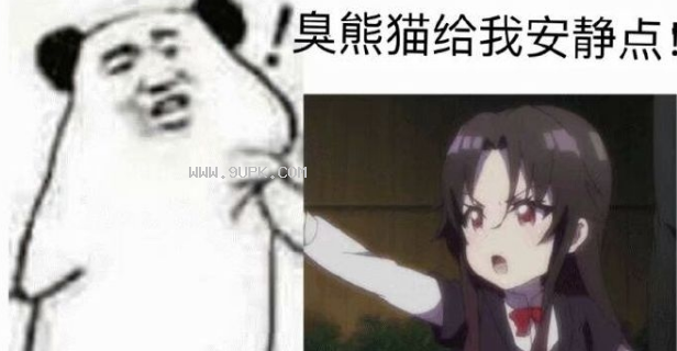 臭熊猫给我安静点qq表情包