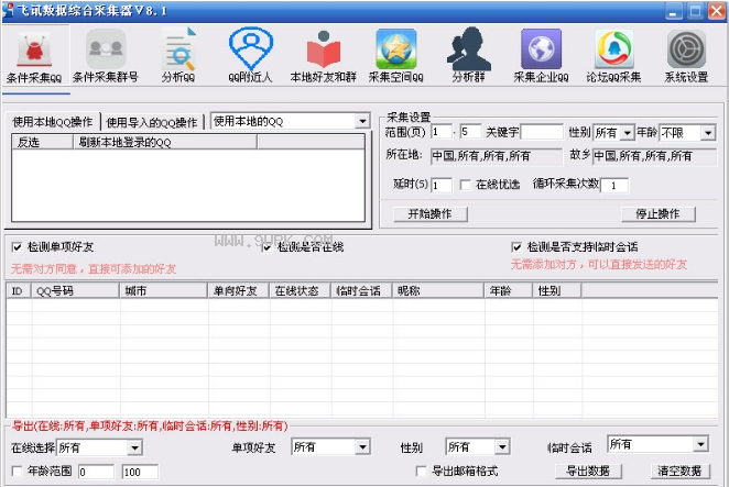 飞讯QQ综合数据采集器