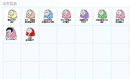 暴漫冷天互动表情包