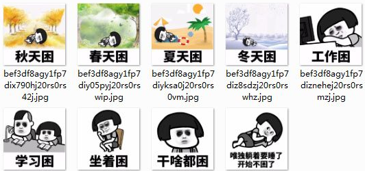 春天困夏天困qq表情包