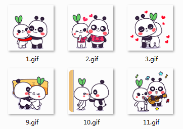 萌萌熊_恋爱甜蜜蜜QQ表情包张