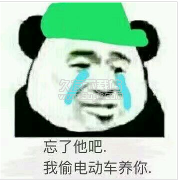 忘了他吧我偷电动车养你QQ表情包