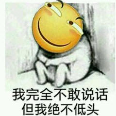 我完全不敢说话但我绝不低头qq表情包