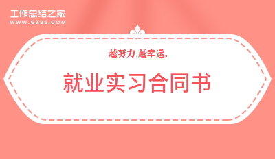 最新就业实习合同书(实用八篇)
