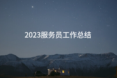 2023服务员工作总结(集锦9篇)