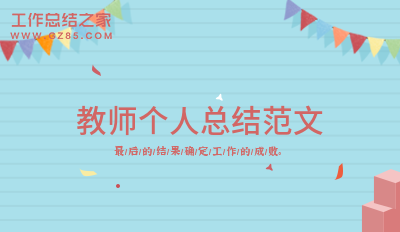 教师个人总结范文精选