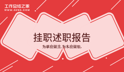 挂职述职报告11篇
