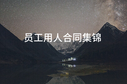 员工用人合同集锦(8篇)